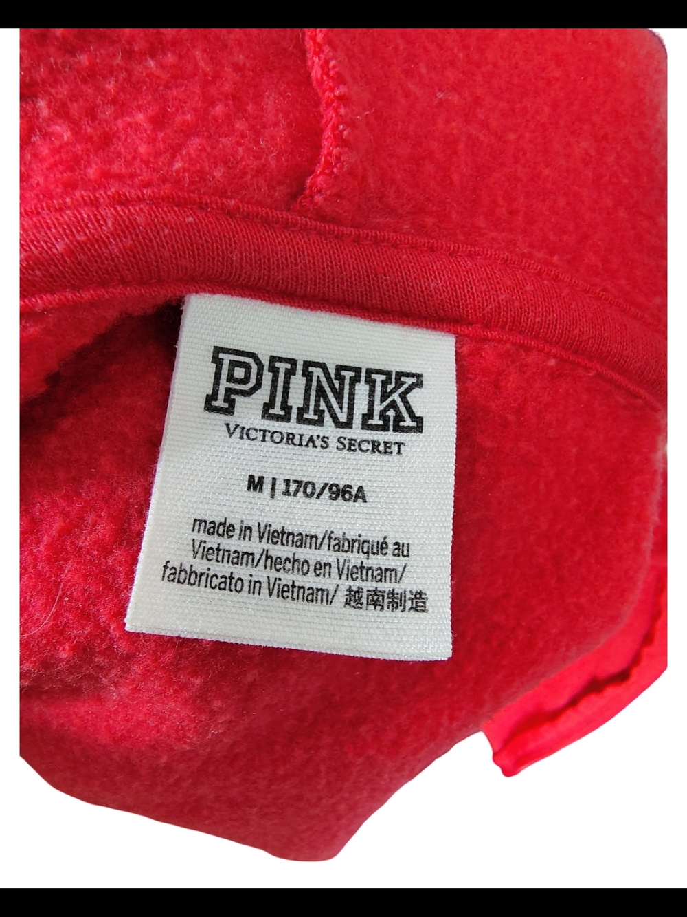 PINK Victoria's Secret Red Zip Up Hoodie - Picture 4 of 4